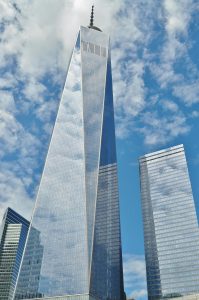 A towering modern bank building representing financial credibility and trust, reflecting Artley Finance (HK) Limited's commitment to transparency in BG SBLC transactions without upfront fees.