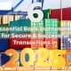 Colorful shipping containers at a port with the text '6 Essential Bank Instruments for Secure & Successful Transactions in 2025' overlaid