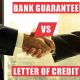 Bank Guarantee vs. Letter of Credit comparison – Two business professionals shaking hands, symbolizing financial agreements and secure transactions