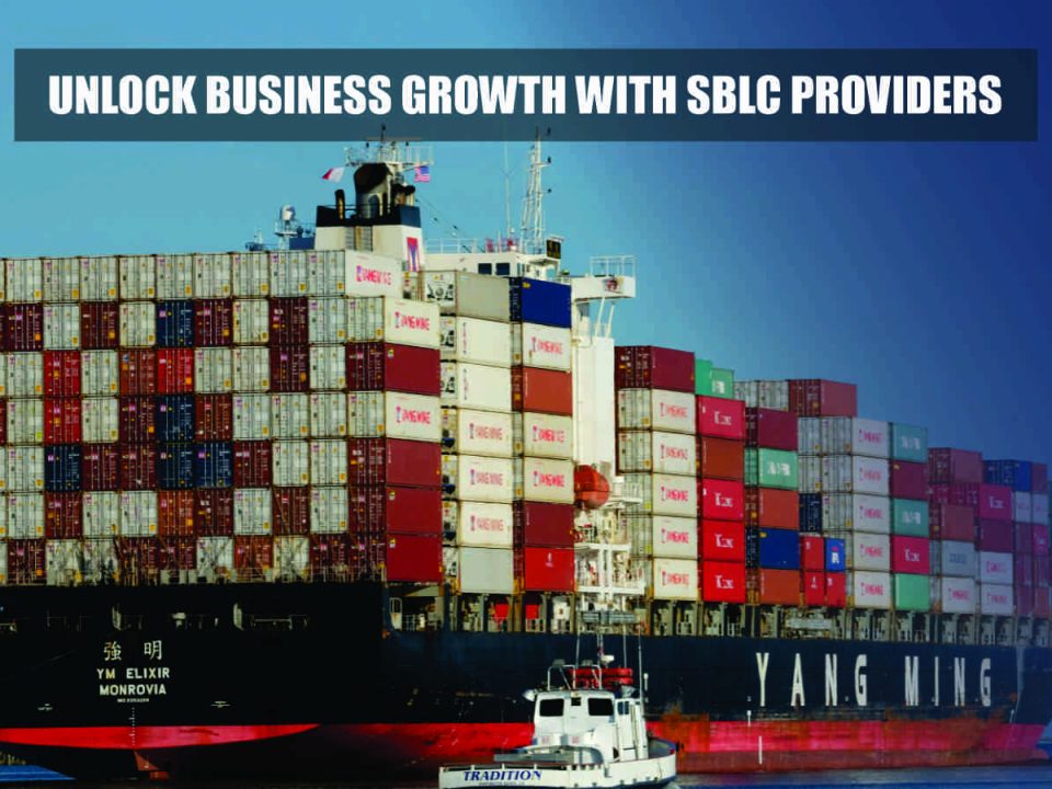 Cargo ship image for SBLC providers business growth